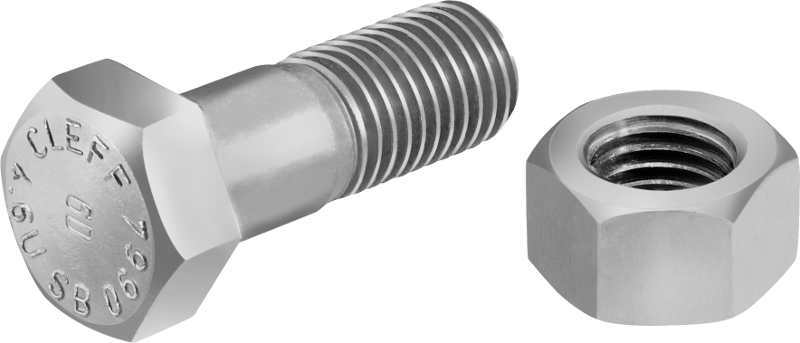 Standard bolts with hexagon head